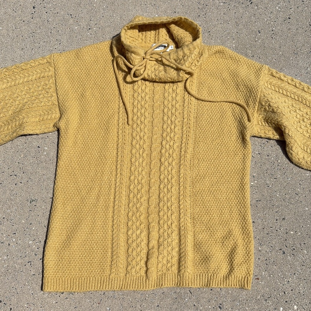 Molly Bracken Mustard Cowl Neck Sweater Small